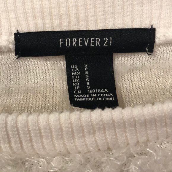 Forever 21 fuzzy cream sweater - Picture 3 of 3
